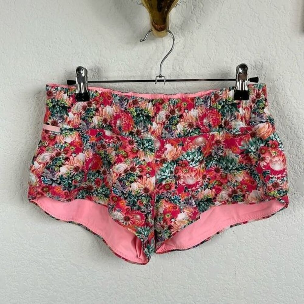 Lululemon Shanti Surf Shorts Flowabunga Floral Bleached Coral Reversible